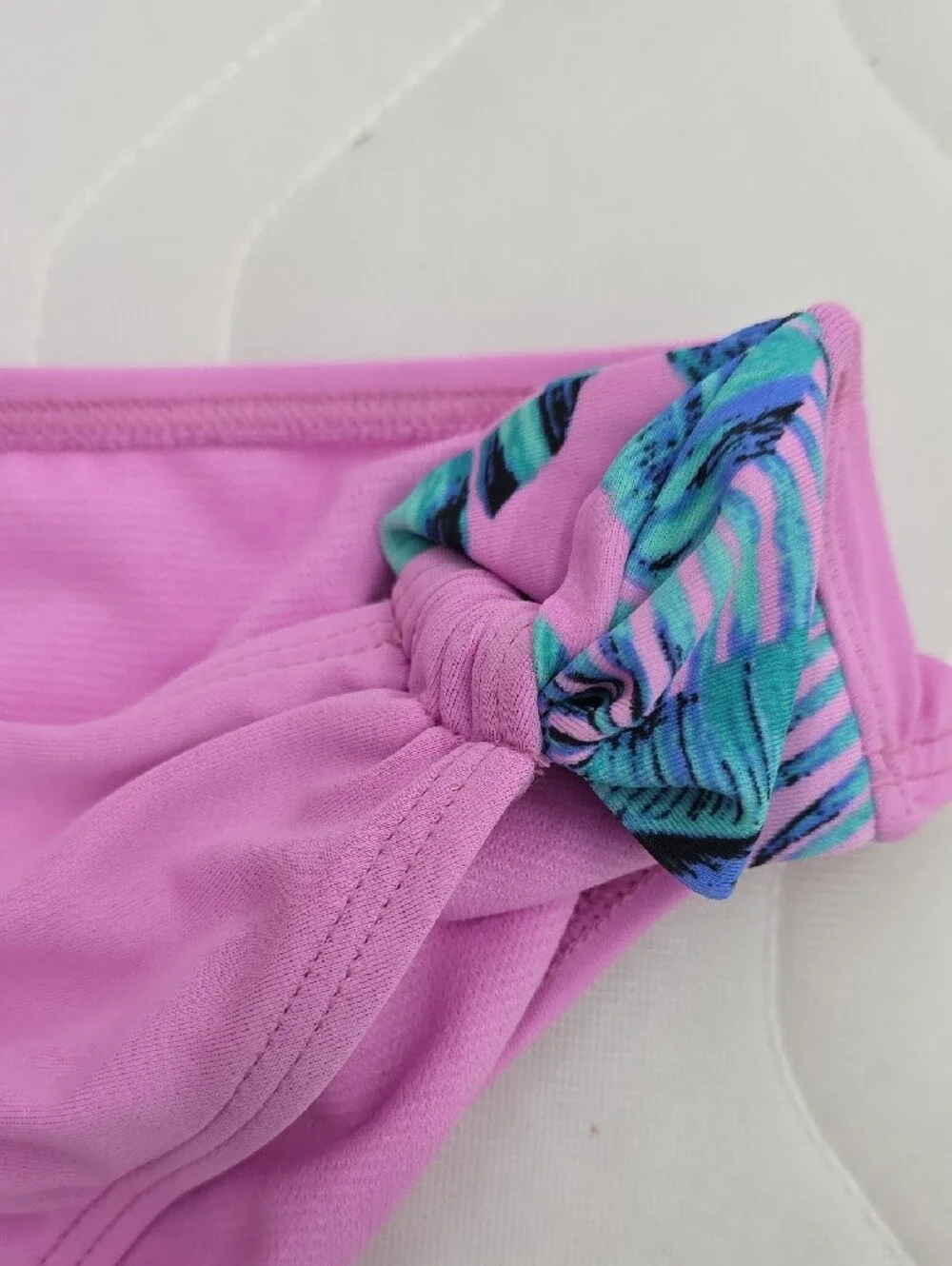 NWT Girls' Pink Tropical Leaf Two-Piece Swim Set